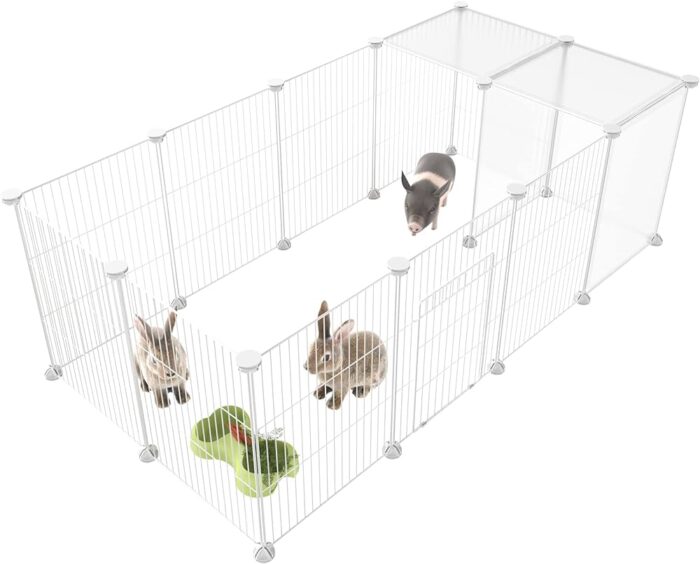 How can I customize the HOMIDEC Pet Playpen for my small animals?