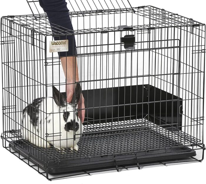 How do I set up the MidWest Homes for Pets Wabbitat Folding Rabbit Cage?